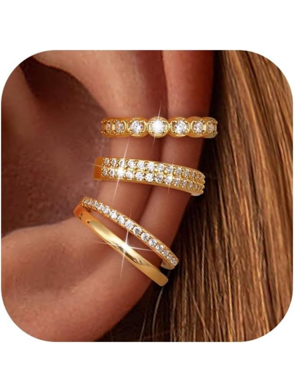 Stylish 925 Sterling Silver Non-Piercing Ear Cuffs for Women - Trendy Jewelry